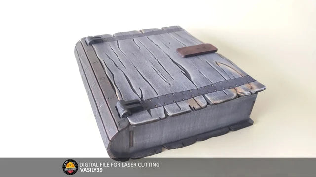 Wood Plank Book - 6.9 X 5.9 X 1.6