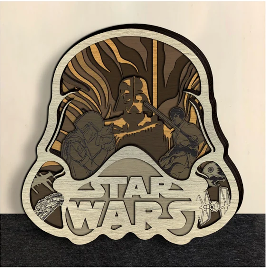 Star Wars Stormtrooper and Vader Layered Art