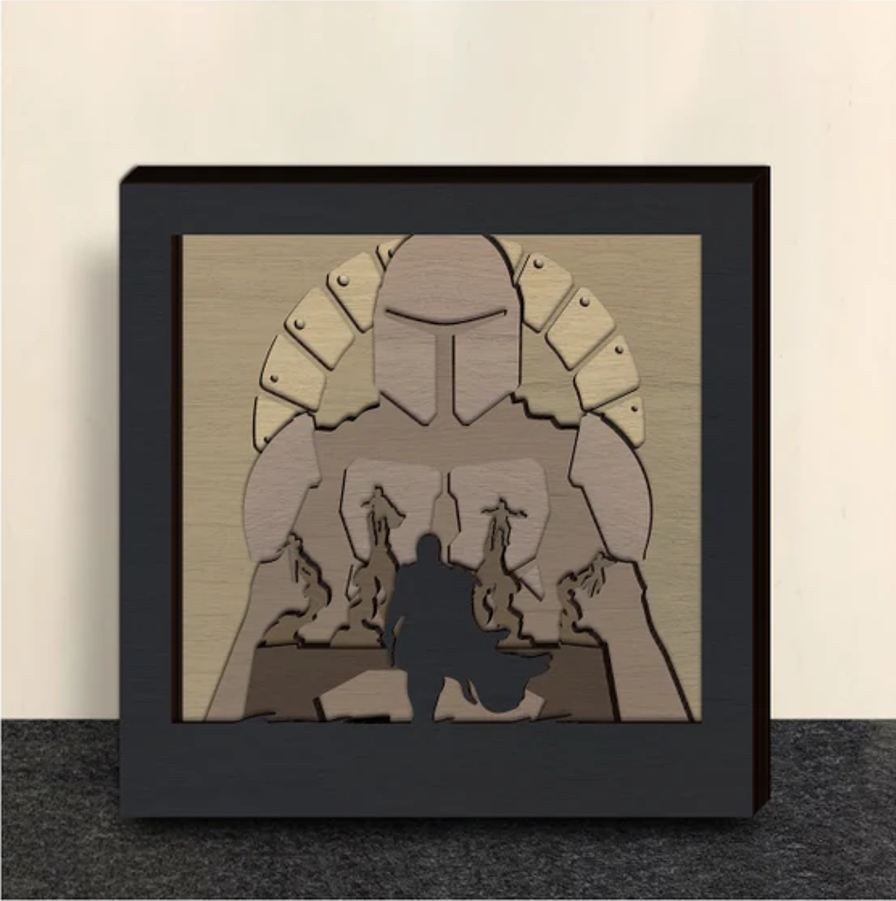 Star Wars Mandalorian Layered Art