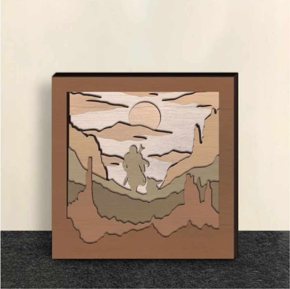 Star Wars Mandalorian 2 Layered Art