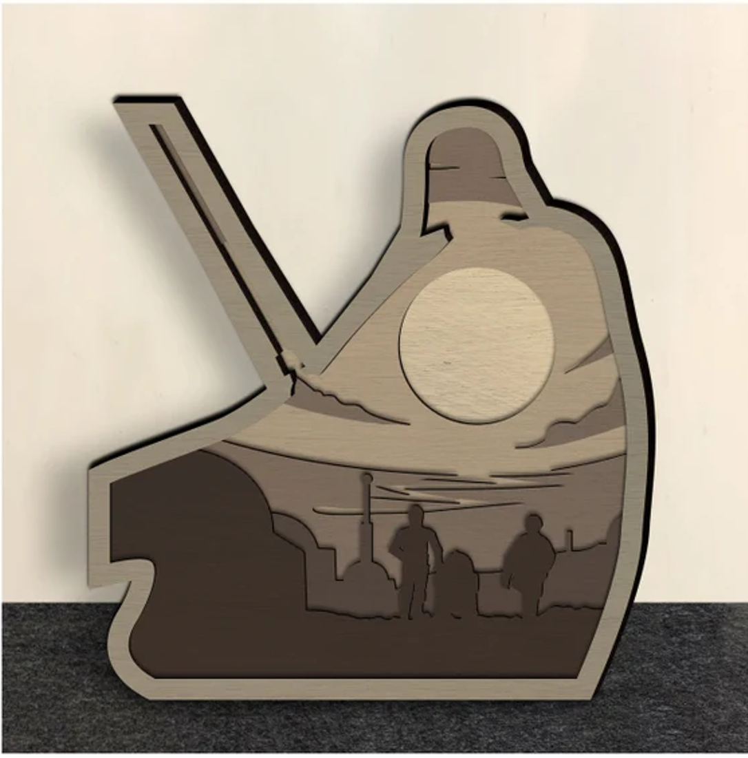Star Wars Vader and Tatooine Layered Art