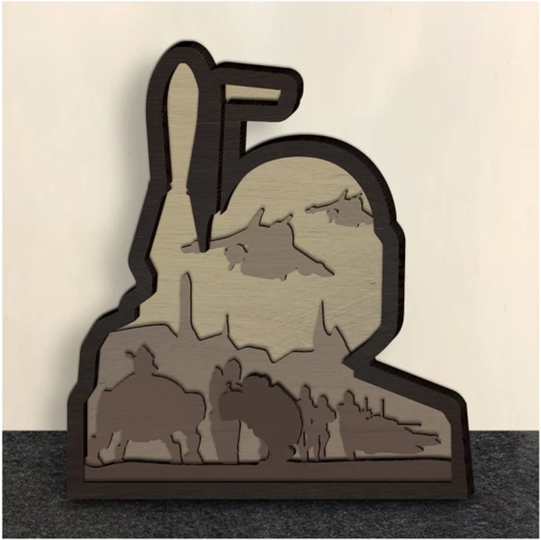 Star Wars Jango and Clones Layered Art