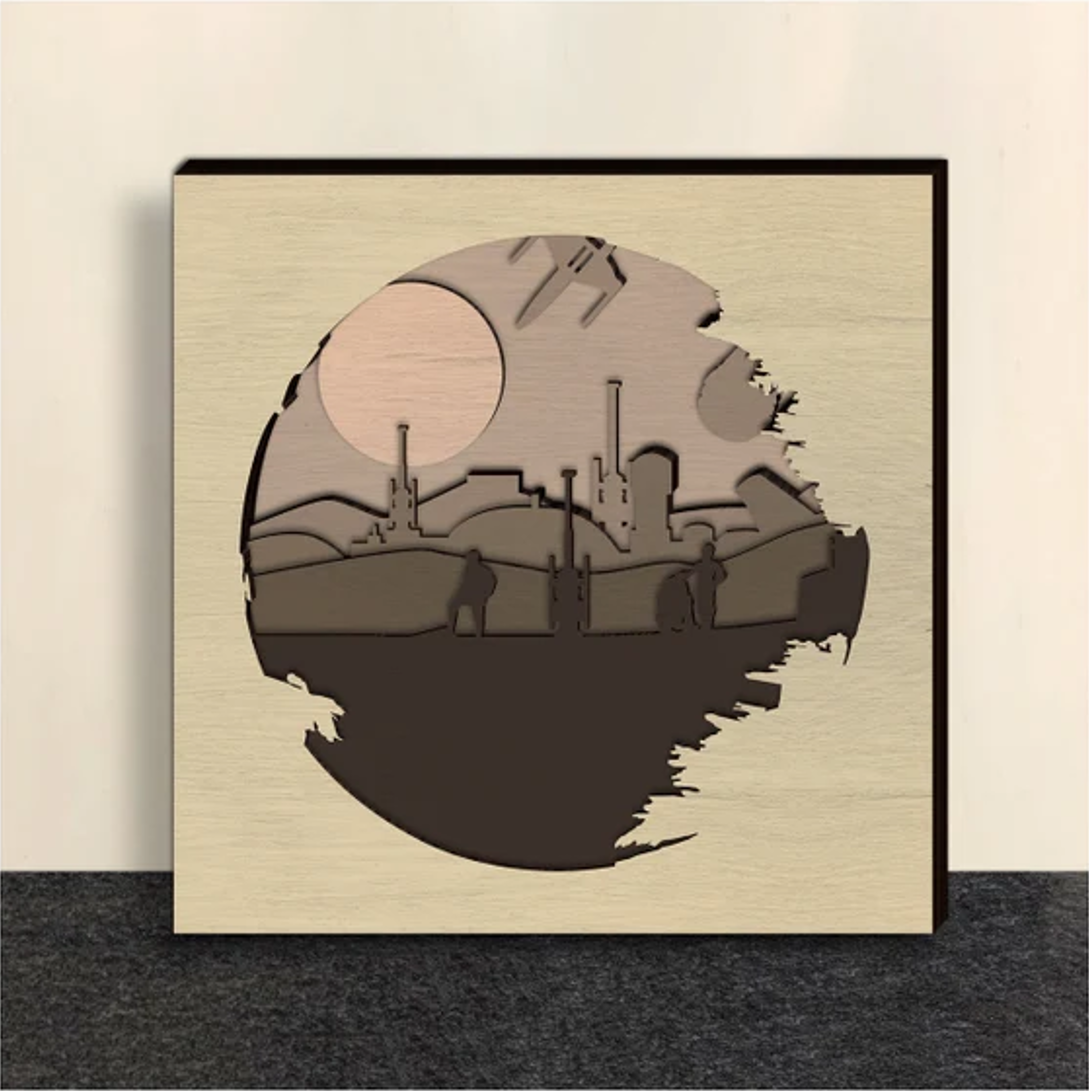 Star Wars Tatooine Layered Art