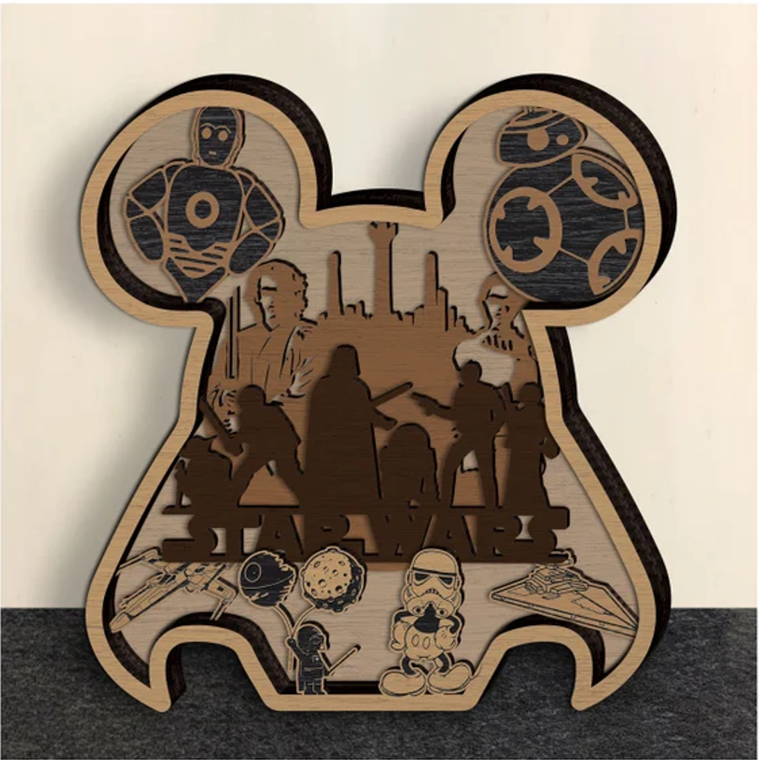 Star Wars Mouse Vader Layered Art