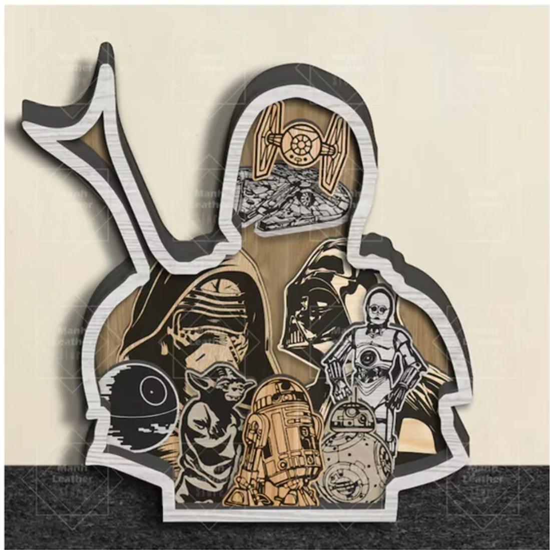 Star Wars Mando Layered Art