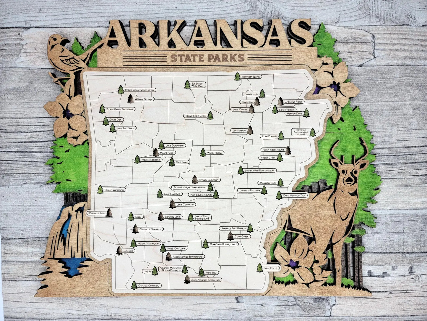State Parks Travel Map - Arkansas