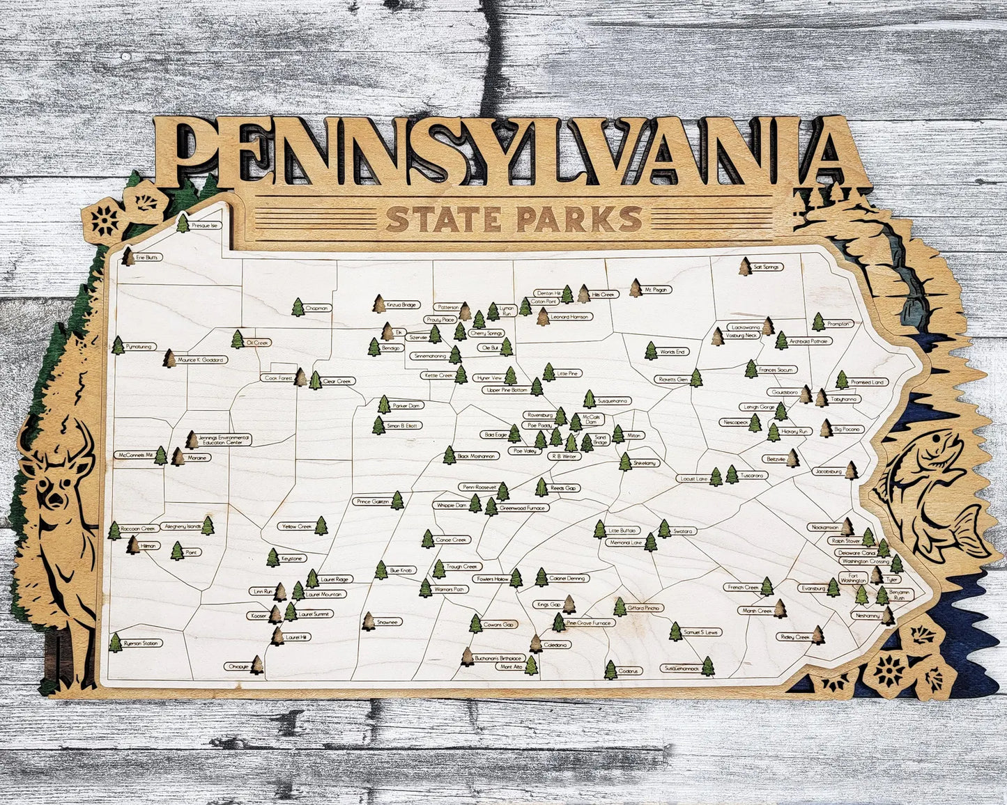 State Parks Travel Map - Pennsylvania