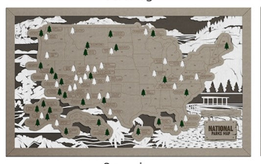 National Parks Travel Map - Sceneries