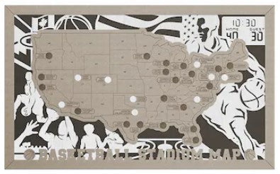 Sport Stadium Travel Map - Basketball