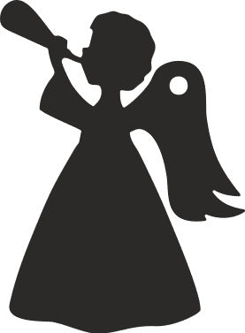 Angel Ornament #1 - Single Layer - 4"