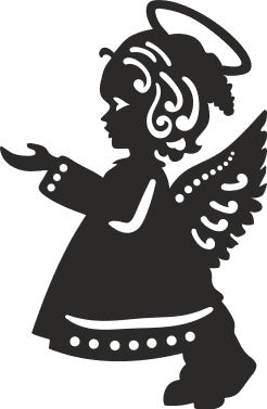 Angel Ornament #2 - Single Layer - 4"