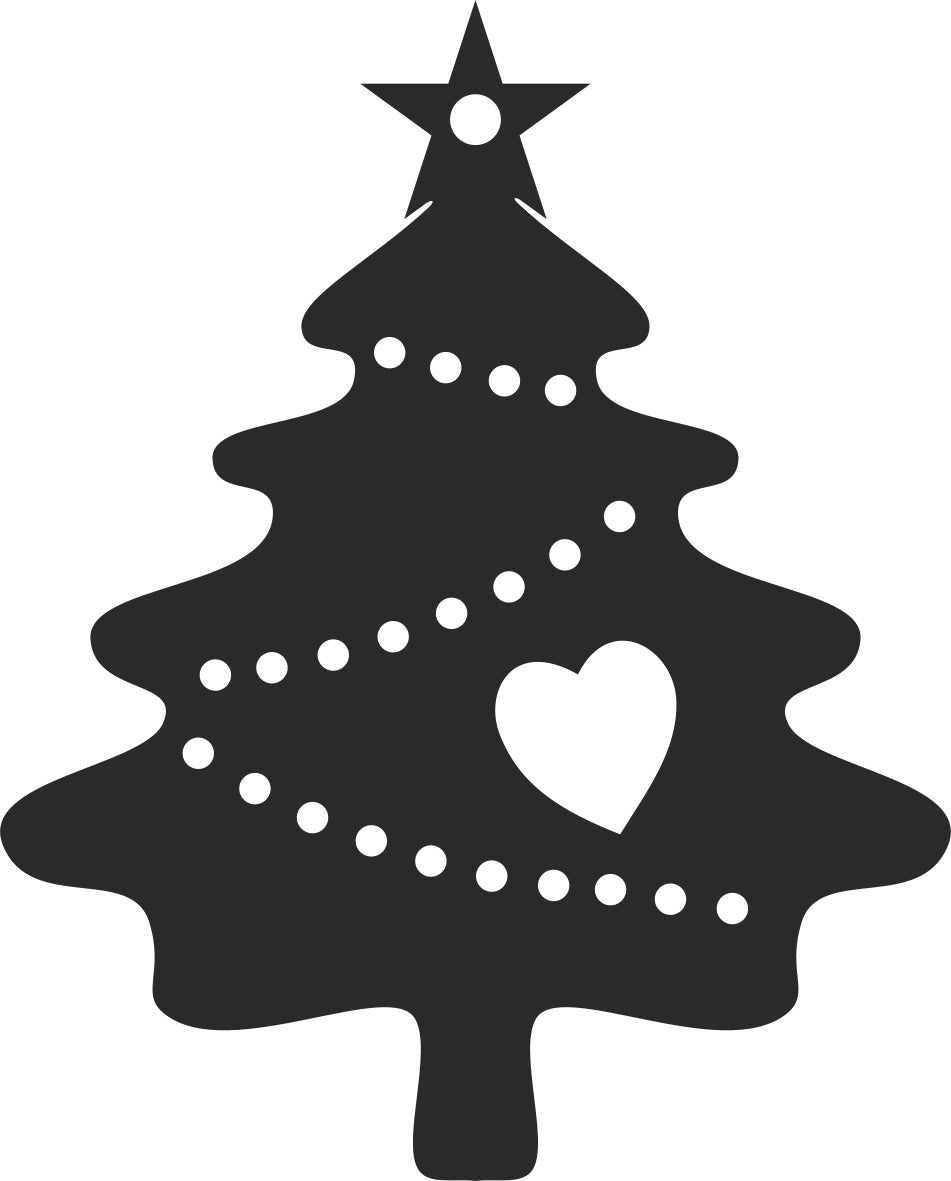 Ornament - Tree with Heart - 4"