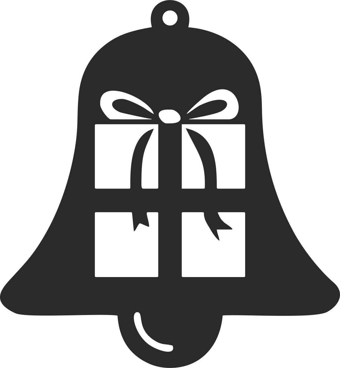 Ornament - Bell 1 - Single Layer - 4"