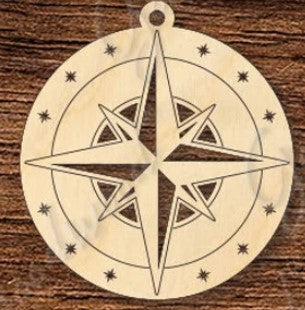 Ornament - Aviation 1 - Compass - Single Layer