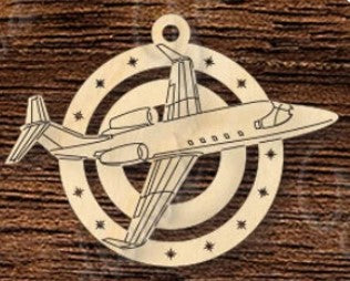 Ornament - Aviation 4 - Learjet - Single Layer