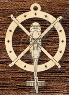 Ornament - Aviation 6 - Military Helicopter - Single Layer
