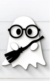 Ghost Wall Art - Broom