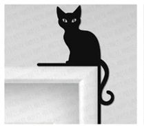 Door Frame Hanger - Black Cat
