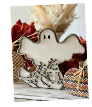 Halloween Wall Art - Ghost and Cat