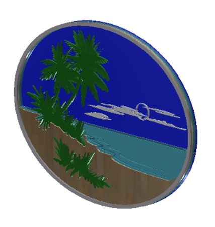 Wood Art - Island Palm Trees