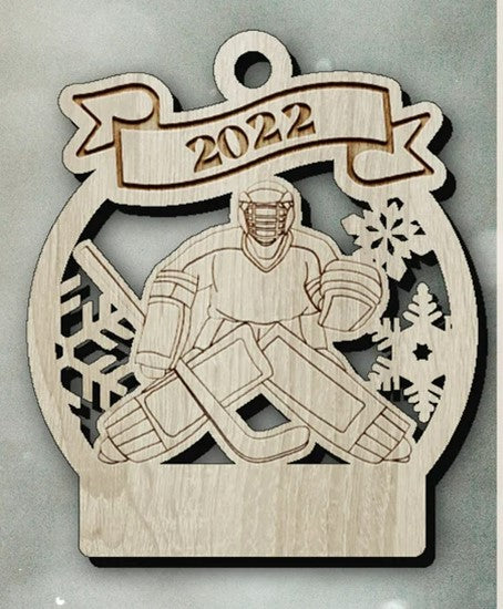 Ornament - Hockey Ornament - 3 Layer - Male 1