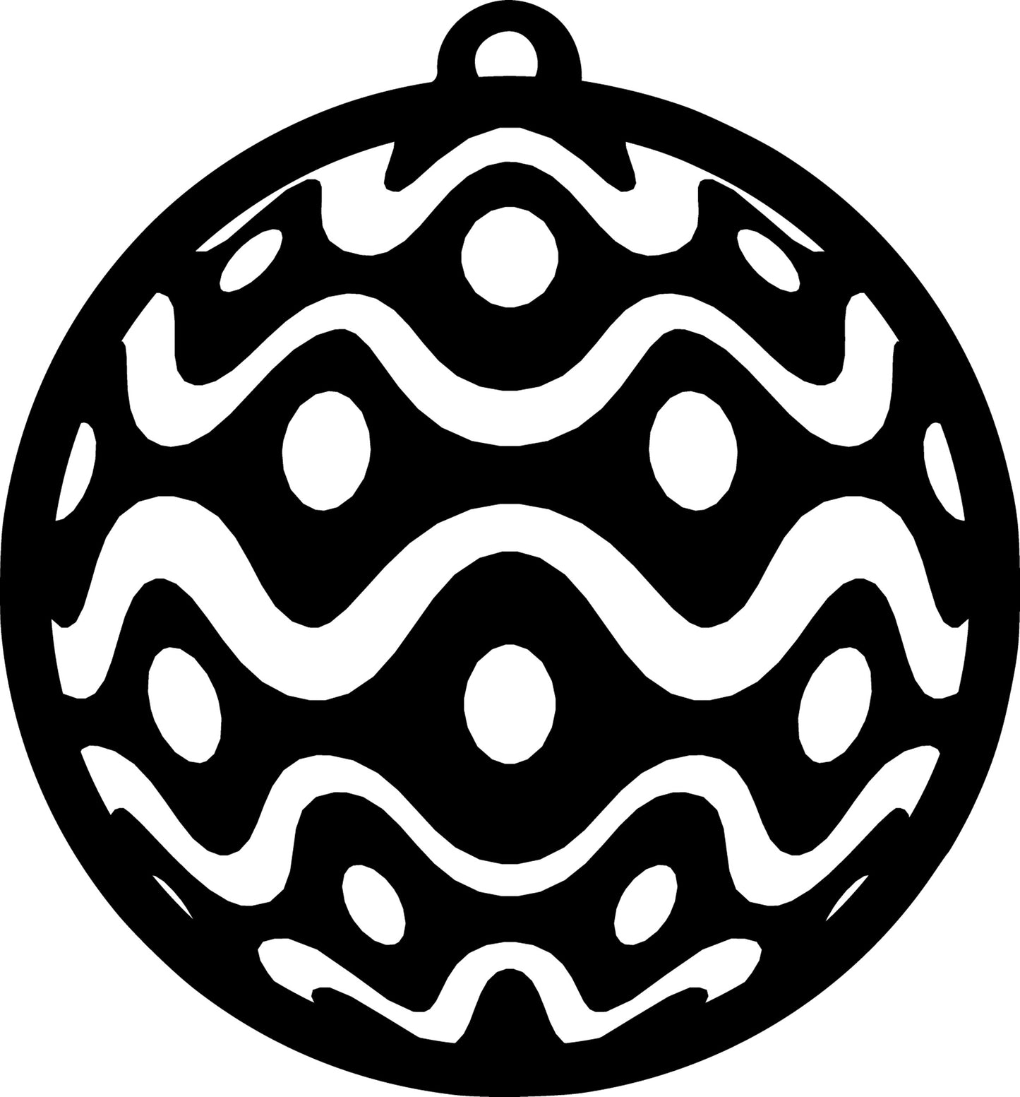 Ornament - Round 25 - Design 3 - 4"