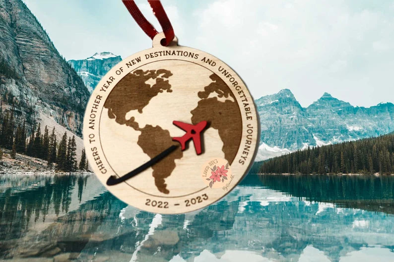 Ornament - Aviation Travel 2 - Single Layer