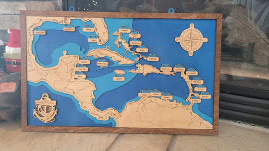 Caribbean Cruise Destinations Map