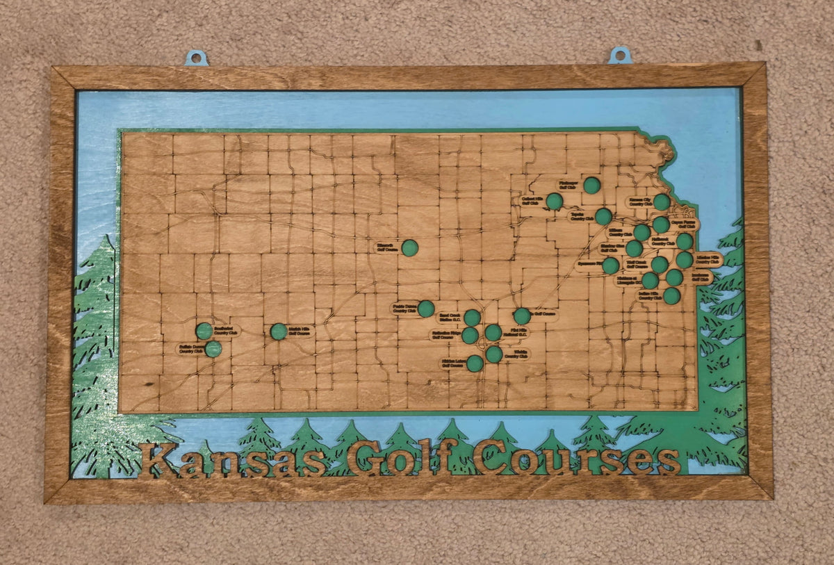 Kansas Travel Map - Golf Courses