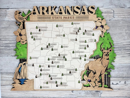 State Parks Travel Map - Arkansas