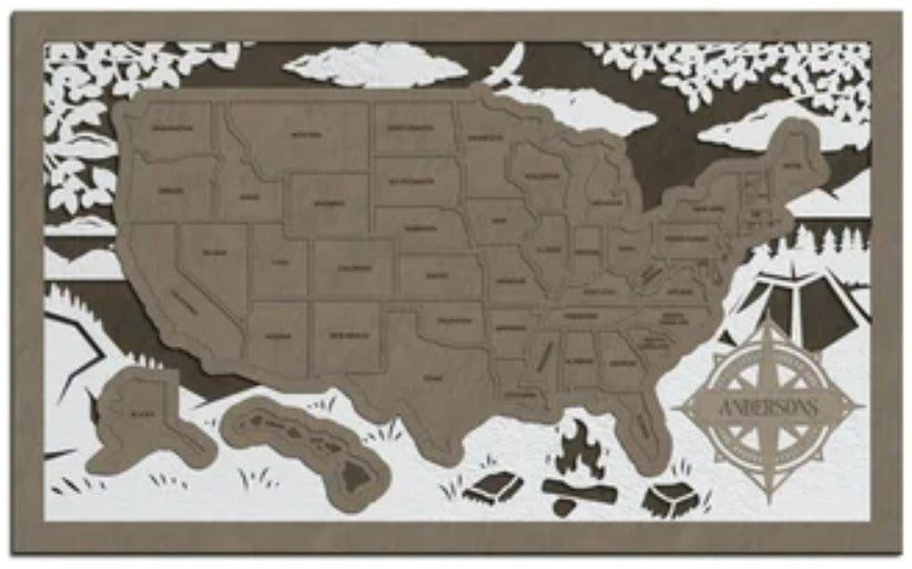 United States Travel Puzzle Map - Camp