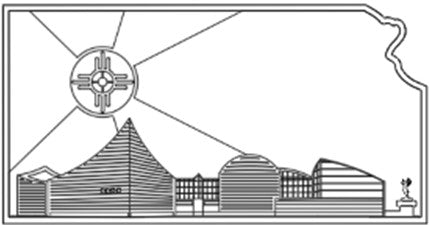 Kansas with Wichita Flag and Exploration Place