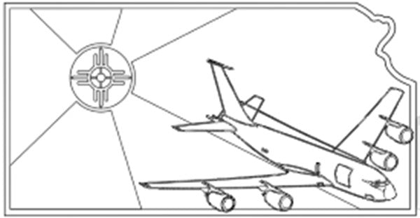 Kansas with Wichita Flag and KC135