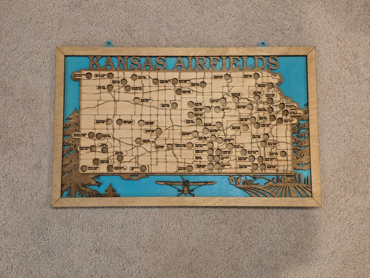 Kansas Travel Map - Airports
