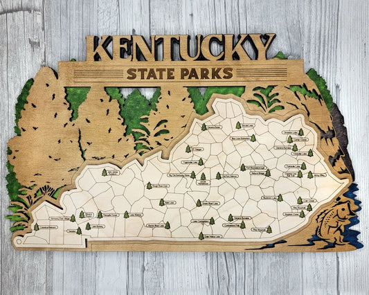 State Parks Travel Map - Kentucky