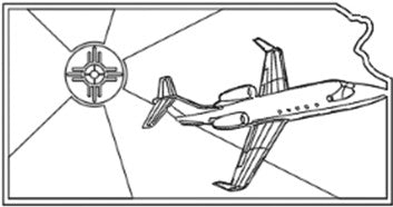 Kansas with Wichita Flag and Learjet