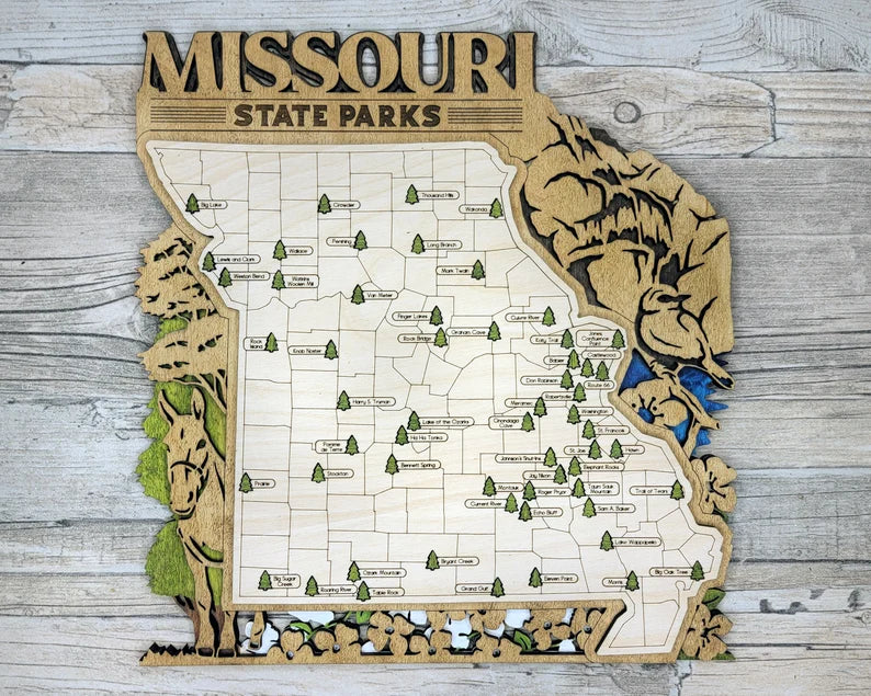 State Parks Travel Map - Missouri