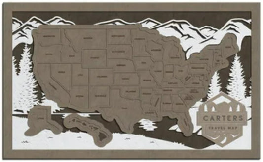 United States Travel Puzzle Map - Mountains