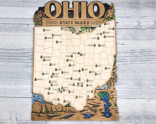 State Parks Travel Map - Ohio