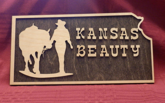 Kansas Cowboy Plaque - Beauty