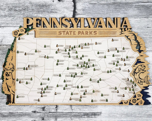 State Parks Travel Map - Pennsylvania