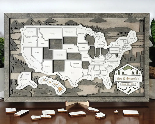 United States Travel Puzzle Map - Landscapes