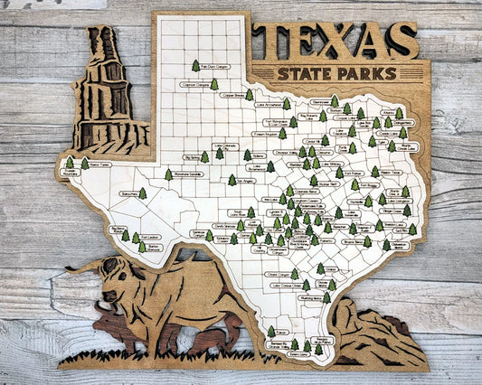 State Parks Travel Map - Texas