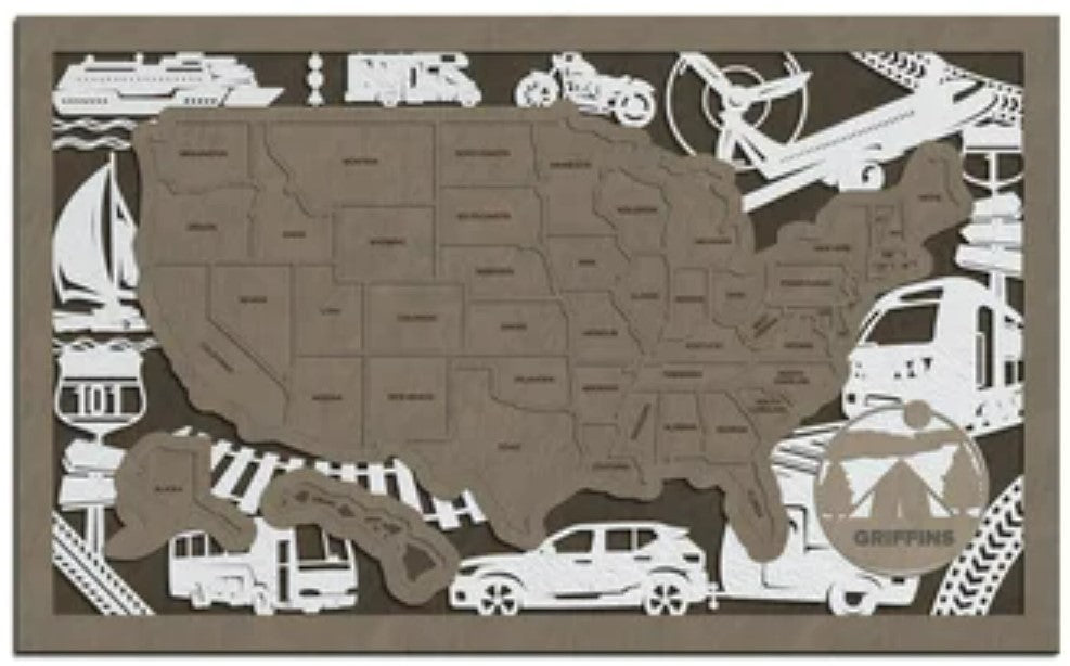 United States Travel Puzzle Map - Transportation