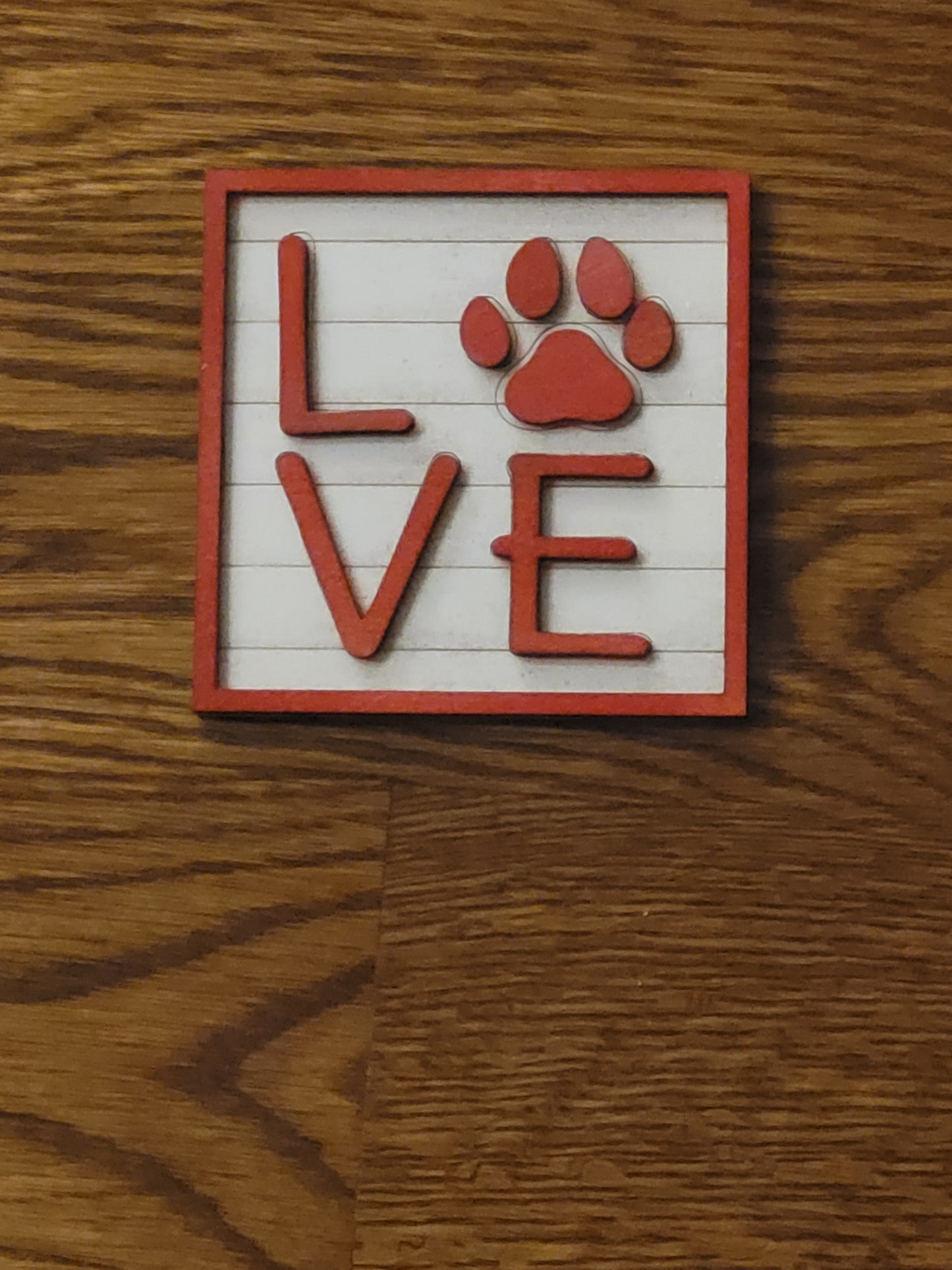 Dog Art - Square Plate - Love