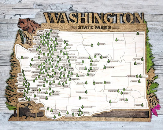 State Parks Travel Map - Washington