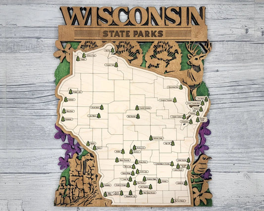 State Parks Travel Map - Wisconsin