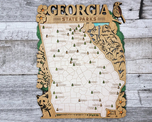 State Parks Travel Map - Georgia