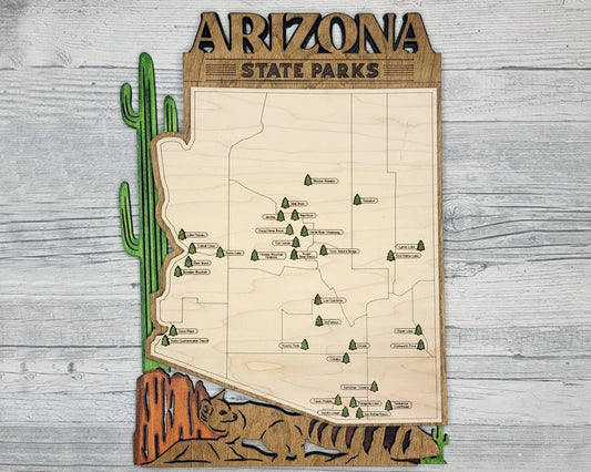 State Parks Travel Map - Arizona