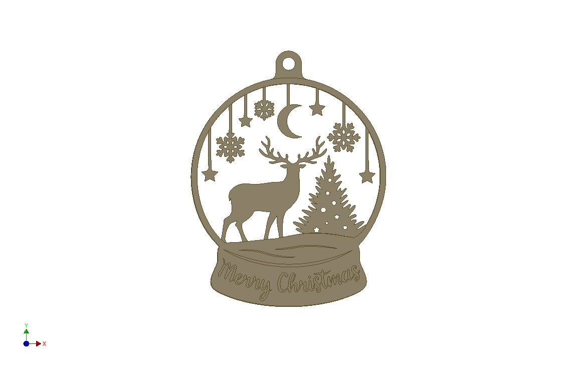 Ornament - Deer - 5 Layer